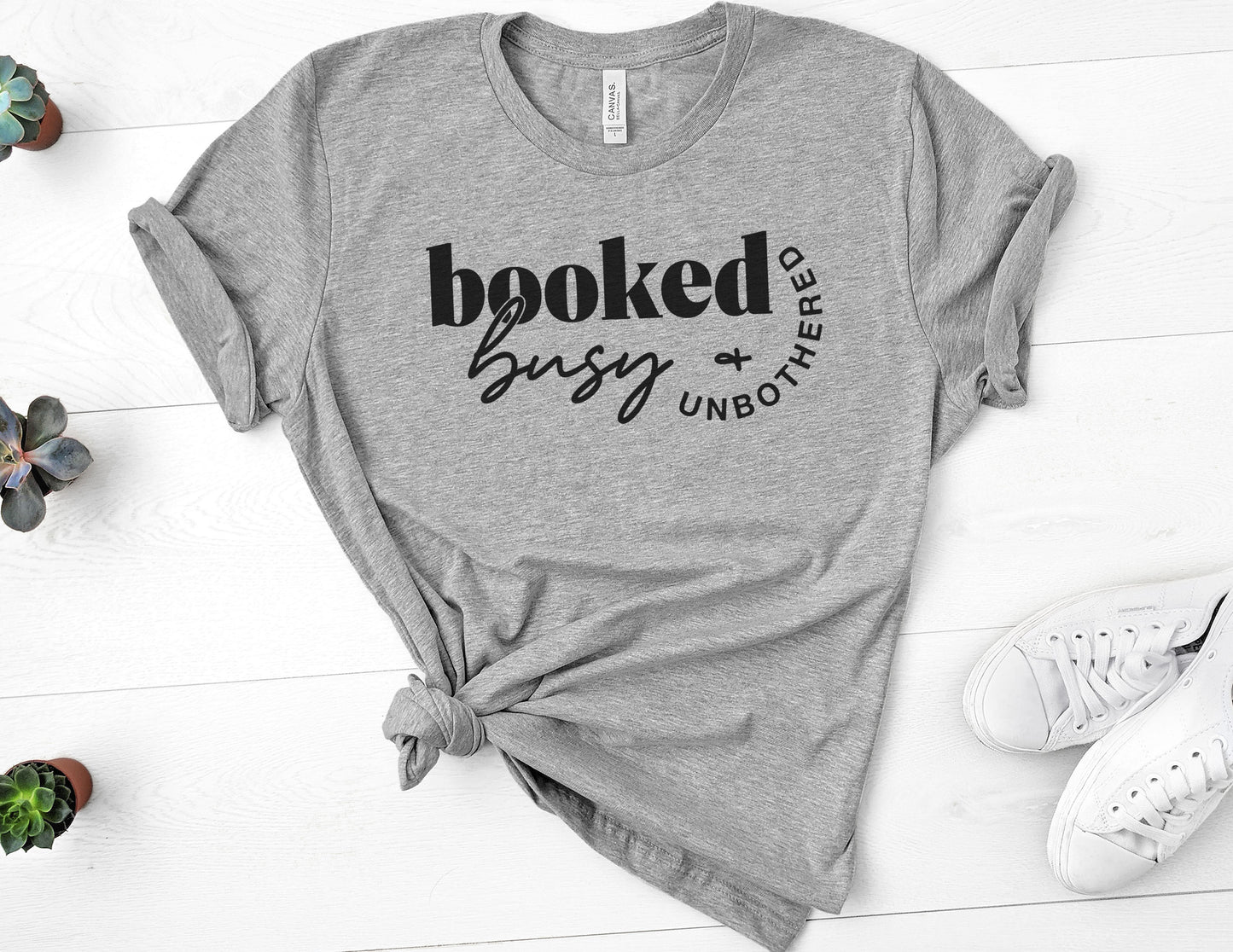 Booked Busy + Unbothered Tee