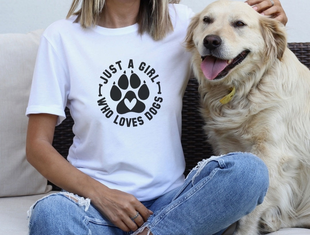 Just A Girl Who Loves Dogs Tee